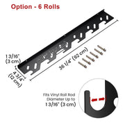 TheDisplayOutlet Wall Roll Storage Holder for Paper Roll, Vinyl Roll Image