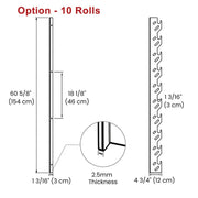 TheDisplayOutlet Wall Roll Storage Holder for Paper Roll, Vinyl Roll Image