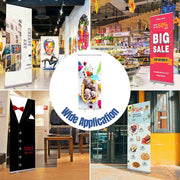 10-Piece 33" Roll Up Retractable Banner Stand Economy Wholesale