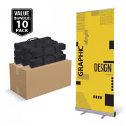 TheDisplayOutlet 10-Piece 33" Roll Up Retractable Banner Stand Economy Wholesale Image