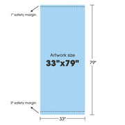 TheDisplayOutlet Standard Retractable Banner Stand Custom Printed Graphics 33"x79" Image