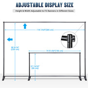 10x8 ft Adjustable Telescopic Trade Show Banner Stand