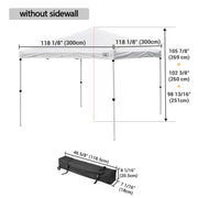TheDisplayOutlet 10x10 Pop Up Canopy for Vendors, Incl. Carry Bag, Opt. Sidewalls Image