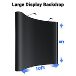 10ft Pop Up Trade Show Display Booth Exhibit Stand w/ Case Black