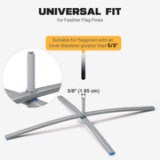 TheDisplayOutlet Feather Flag Cross Base 10ct. Image