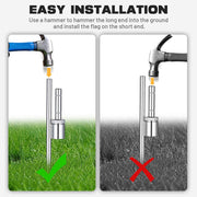 TheDisplayOutlet Teardrop Flag Pole Kit - 10-Pack, Base of Your Choice Image