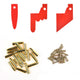 TheDisplayOutlet WinSpin Pegs & Red Pointers Prize Wheel Replacement Parts, Gold Pegs & (3)Pointers Image