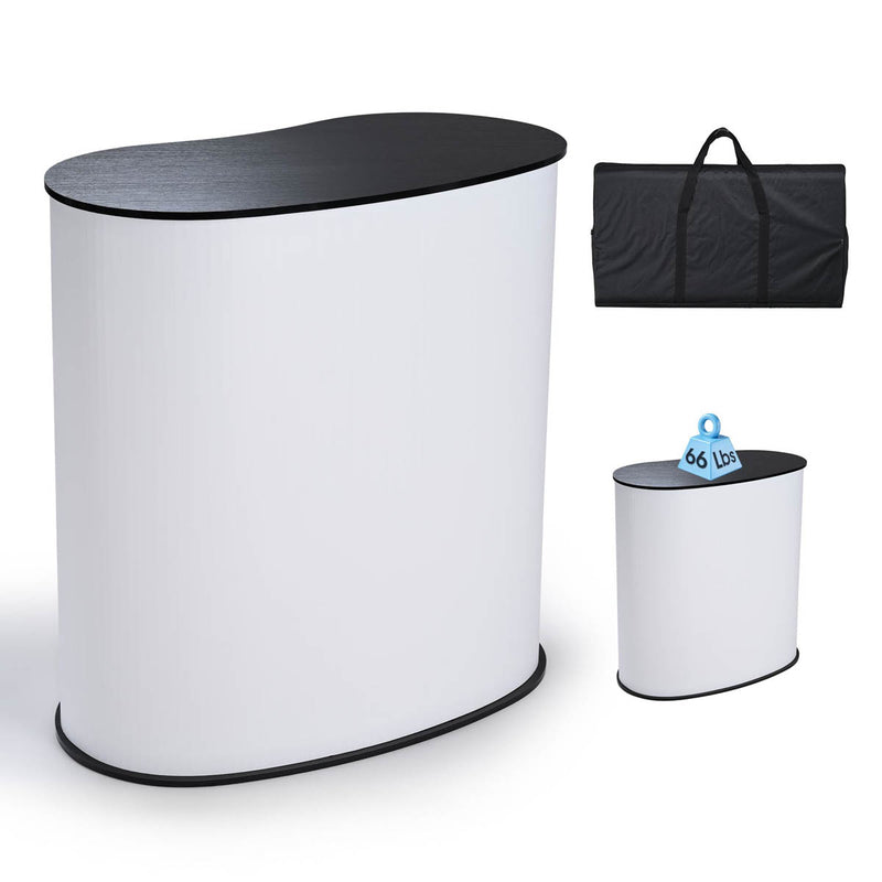 TheDisplayOutlet Portable Trade Show Display Podium Counter II Black Image