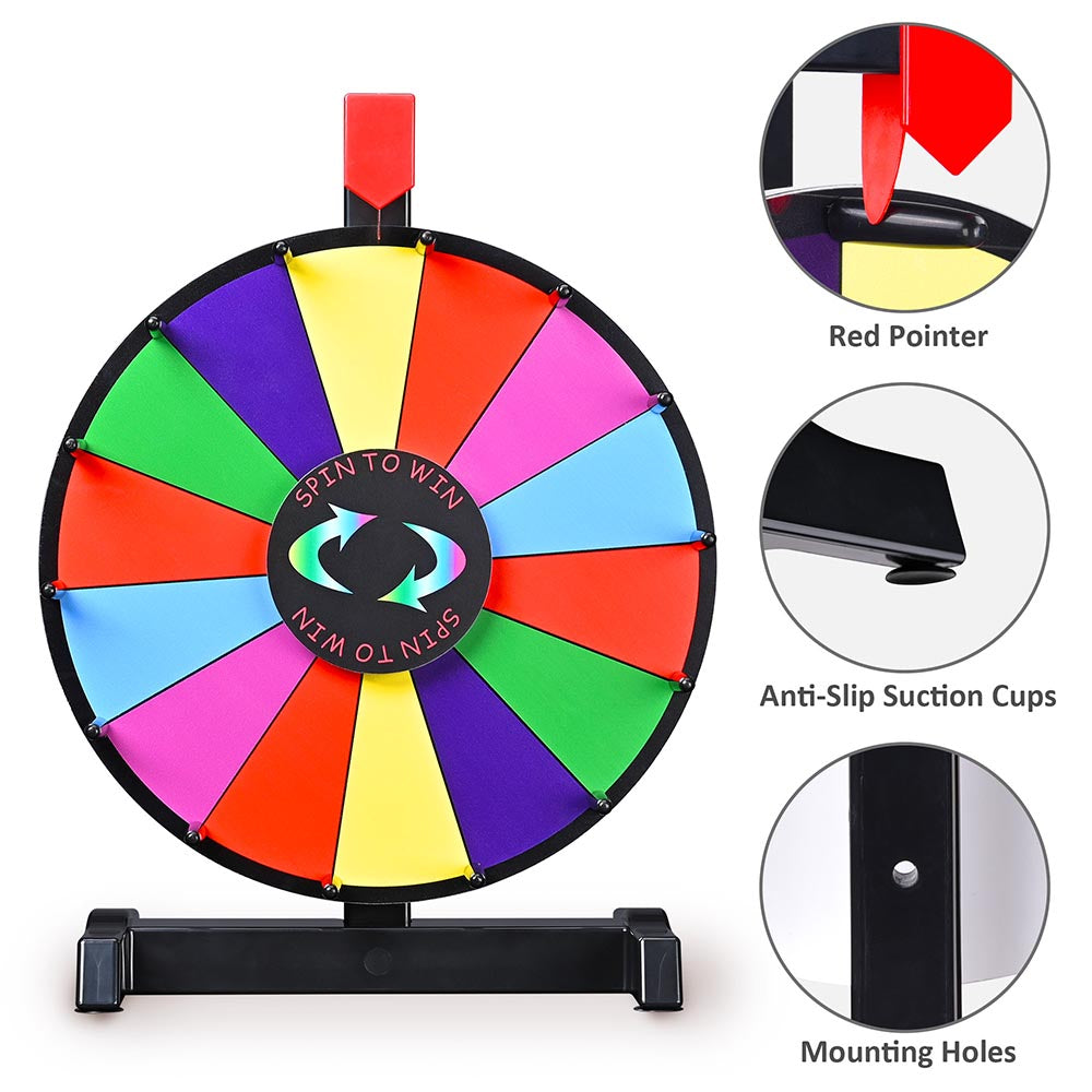 WinSpin 36 18 Customizable Slots Largest Prize Wheel w/ Stand Fortune Spin Game Carnival Tradeshow