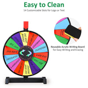 12" Custom Prize Wheel Dry Erase Spin Wheel Tabletop(MOQ 30pcs)