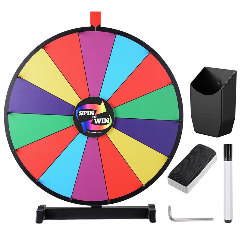 TheDisplayOutlet WinSpin Prize Wheel Tabletop Dry Erase Spinning Wheel 24