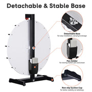 TheDisplayOutlet WinSpin Prize Wheel Tabletop Dry Erase Spinning Wheel 24" Image