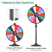 TheDisplayOutlet 24" Prize Wheel with Acrylic Tray 8"x9.5" Image