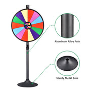 TheDisplayOutlet 24" Prize Wheel with Acrylic Tray 8"x9.5" Image