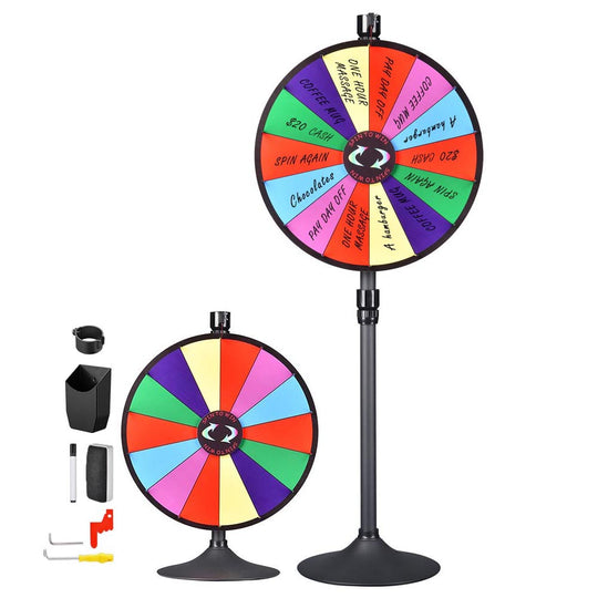 WinSpin Prize Wheel w/ Floor Stand Spinning Wheel 24"