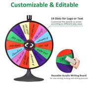 24" Custom Prize Wheel Dry Erase Spin Wheel Tabletop & Floor(MOQ 30pcs)