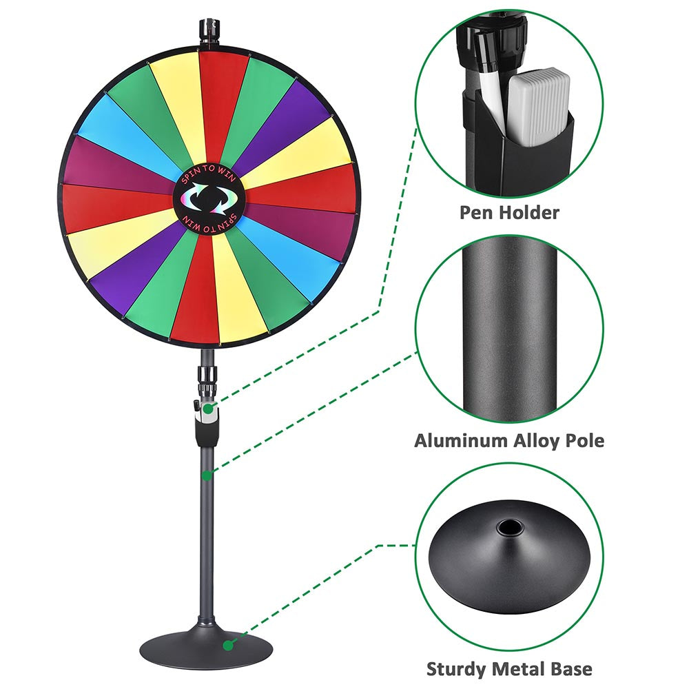 WinSpin Prize Wheel 36 Large Spinning Wheel Round Base Stand The Display Outlet