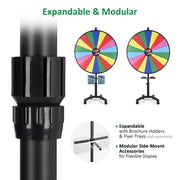 TheDisplayOutlet 48" Prize Wheel Rolling Stand Trade Show Spin Wheel Image