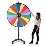 48" Prize Wheel Rolling Stand Trade Show Spin Wheel (Preorder)