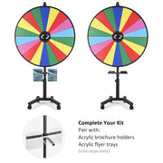 48" Prize Wheel Rolling Stand Trade Show Spin Wheel (Preorder)