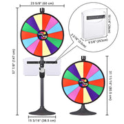 TheDisplayOutlet 24" Prize Wheel with Acrylic Sign Holder 8.5 x 11 Image