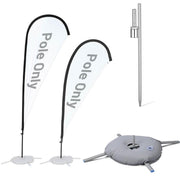 TheDisplayOutlet Teardrop Flag Pole Kit - 10-Pack, Base of Your Choice Image