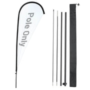 TheDisplayOutlet Teardrop Flag Pole Kit - 10-Pack, Base of Your Choice, 8.8ft Pole Only Image