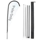TheDisplayOutlet Teardrop Flag Pole Kit - 10-Pack, Base of Your Choice, 8.8ft Pole Only Image