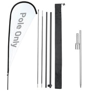 TheDisplayOutlet Teardrop Flag Pole Kit - 10-Pack, Base of Your Choice, 8.8ft Pole+Spike Image