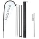 TheDisplayOutlet Teardrop Flag Pole Kit - 10-Pack, Base of Your Choice, 8.8ft Pole+Spike Image