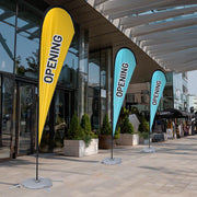 TheDisplayOutlet Teardrop Flag Pole Kit - 10-Pack, Base of Your Choice Image