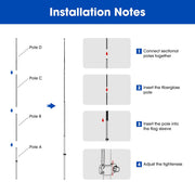 TheDisplayOutlet Teardrop Flag Pole Kit - 10-Pack, Base of Your Choice Image