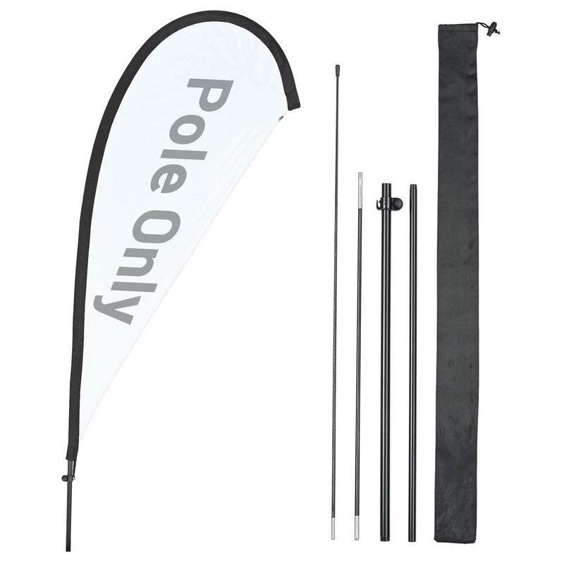 TheDisplayOutlet Teardrop Flag Pole Kit - 10-Pack, Base of Your Choice, 7.2ft Pole Only Image