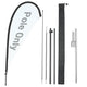 TheDisplayOutlet Teardrop Flag Pole Kit - 10-Pack, Base of Your Choice, 7.2ft Pole+Spike Image