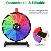 TheDisplayOutlet WinSpin Prize Wheel 18" Tabletop Dry Erase Wheel 12-Slot Image