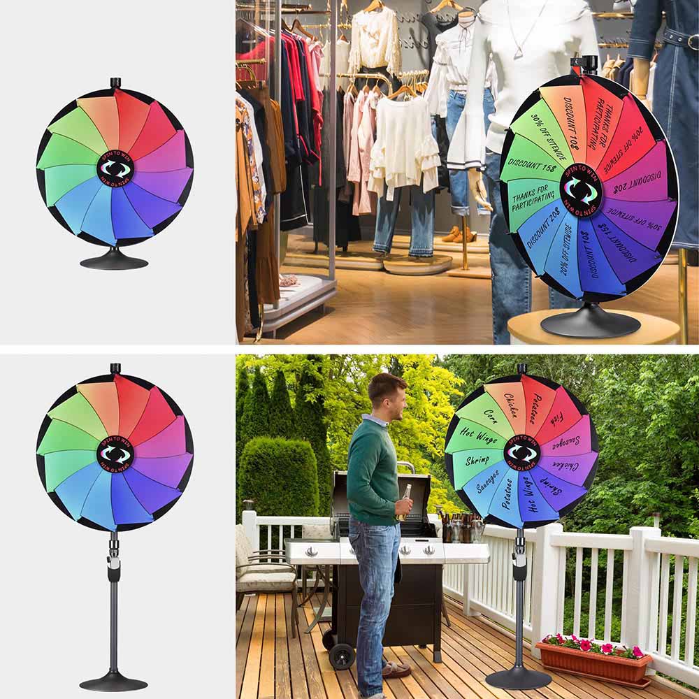 WinSpin Prize Wheel w/ Floor Stand Spinning Wheel 24 – The Display Outlet