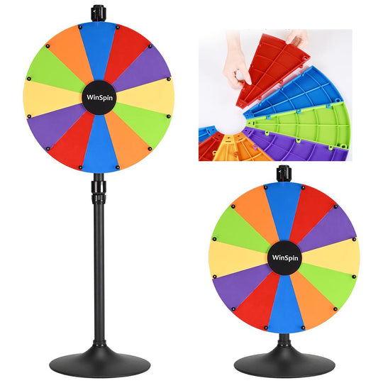 WinSpin 24" Prize Wheel Round Base Stand Spinning Wheel