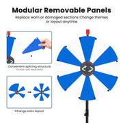 TheDisplayOutlet 24" Portable Modular Prize Wheel with Tripod Stand 12-Slot Image