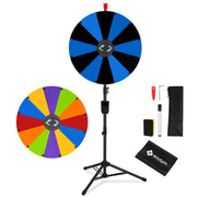 TheDisplayOutlet 24" Portable Modular Prize Wheel with Tripod Stand 12-Slot Image