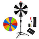 TheDisplayOutlet 24" Portable Modular Prize Wheel with Tripod Stand 12-Slot, Black & White Image