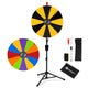 TheDisplayOutlet 24" Portable Modular Prize Wheel with Tripod Stand 12-Slot, Black & Yellow Image