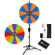 TheDisplayOutlet 24" Portable Modular Prize Wheel with Tripod Stand 12-Slot, Blue & Orange Image