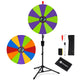 TheDisplayOutlet 24" Portable Modular Prize Wheel with Tripod Stand 12-Slot, Purple & Green Image