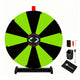 TheDisplayOutlet 24" Prize Wheel with Customizable Slots(12) Trade Show Promo, Black & Green Image