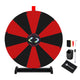 TheDisplayOutlet 24" Prize Wheel with Customizable Slots(12) Trade Show Promo, DIY Black & Red Image