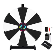 TheDisplayOutlet 24" Prize Wheel with Customizable Slots(12) Trade Show Promo, DIY Black & White Image