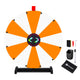 TheDisplayOutlet 24" Prize Wheel with Customizable Slots(12) Trade Show Promo, Orange & White Image