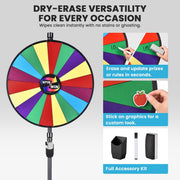 TheDisplayOutlet WinSpin Prize Wheel 36" Large Spinning Wheel Round Base Stand Image