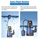 Submersible Dirty Water Pump w/ Float, 1HP 750W