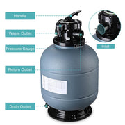 Sand Filter w/ Valve for Pool & Spa In / Above Ground